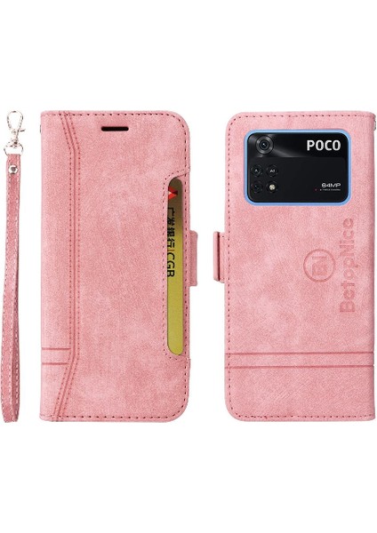 Xiaomi Poco M4 Pro 4g Tpu Deri Manyetik Cüzdan Kapak Çevirin Kart (Yurt Dışından)