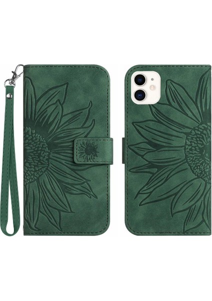 Kart Yuvaları ile iphone 11 Için Kılıf Tutucu Flip Cüzdan Telefon Kılıfı Kısa Pu (Yurt Dışından)