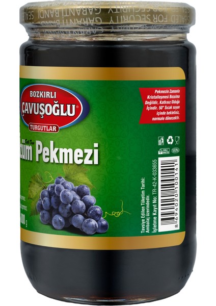 Üzüm Pekmezi Cam Kavanoz 800G