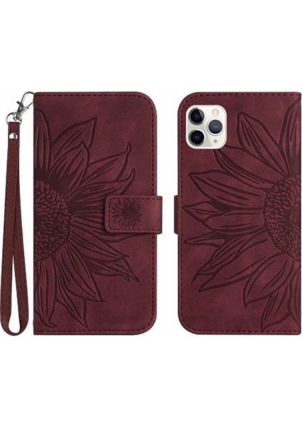 Iphone 11 Için Kılıf Pro Max Flip Cüzdan Telefon Kılıfı ile Lüks Pu Deri (Yurt Dışından)