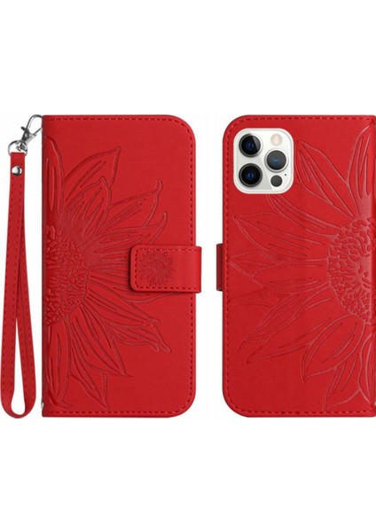 Iphone 12 Pro Max Kısa Kayış Kart Yuvaları Tutucu Lüks Pu (Yurt Dışından)