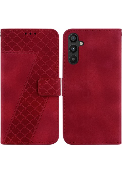 Telefon Kılıfı Için Samsung Galaxy A54 5g Kabartmalı Desen Flip Folio Kapak Pu (Yurt Dışından)