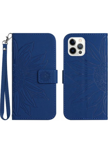 Iphone 12 Pro Max Kısa Kayış Kart Yuvaları Tutucu Lüks Pu (Yurt Dışından)