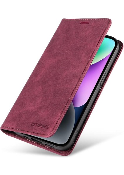 Iphone 13 Için Kılıf Mini Koruyucu Manyetik Folio Cüzdan Pu Deri (Yurt Dışından)