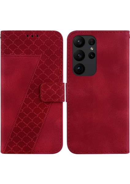 Samsung Galaxy S23 Ultra 5g Için Telefon Kılıfı Cüzdan Pu Deri Flip Folio (Yurt Dışından)