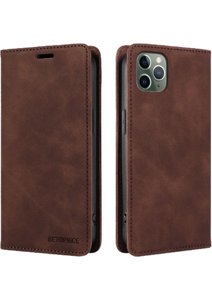 Iphone 11 Için Kılıf Pro Manyetik Folio Cüzdan Koruyucu Pu Deri (Yurt Dışından)