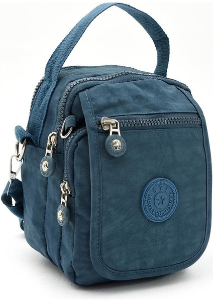 Çapraz Askılı Ultra Hafif Çok Cepli Unisex Çantası Mavi (Model: 571-6K)