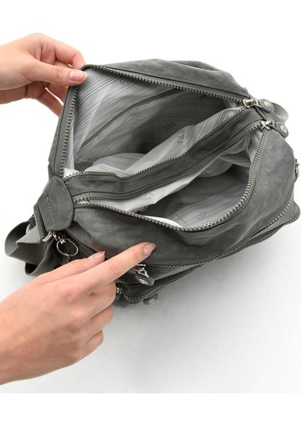 Ultra Hafif Hem Sırt Hem Omuz Kadın Çantası Gri (Model: 571-5B) fırsatları