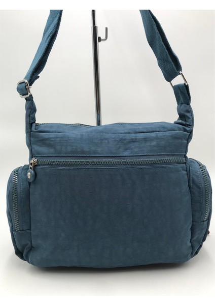 Çapraz Askılı Ultra Hafif Çok Cepli Omuz Çantası Mavi (Model: 571-6F)
