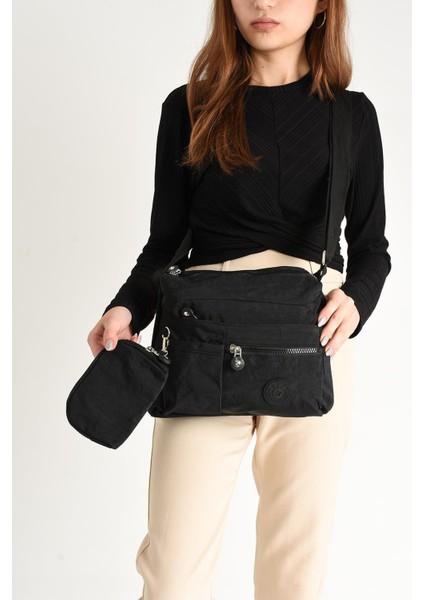 Çapraz Askılı Ultra Hafif Çok Cepli Omuz Çantası Siyah (Model: 571-6I) fiyatları