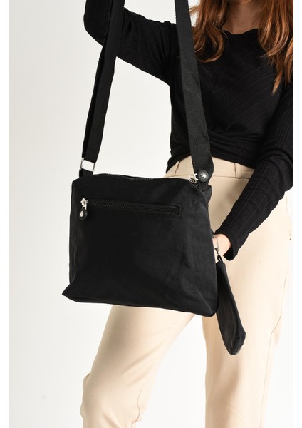 Çapraz Askılı Ultra Hafif Çok Cepli Omuz Çantası Siyah (Model: 571-6I) modelleri