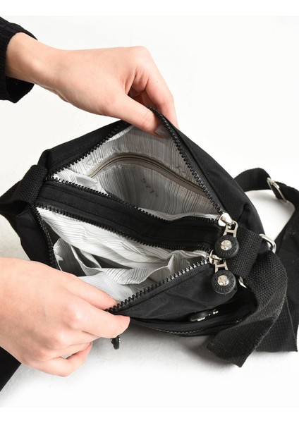 Çapraz Askılı Ultra Hafif Çok Cepli Omuz Çantası Siyah (Model: 571-6I) fırsatları