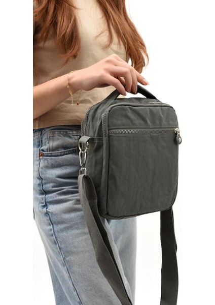 Unisex (Bay-Kadın) Ķüçük Boy Çapraz Askılı El Çantası (Evrak, Telefonluk , gündelik) Gri (Model: 571-7E) modelleri