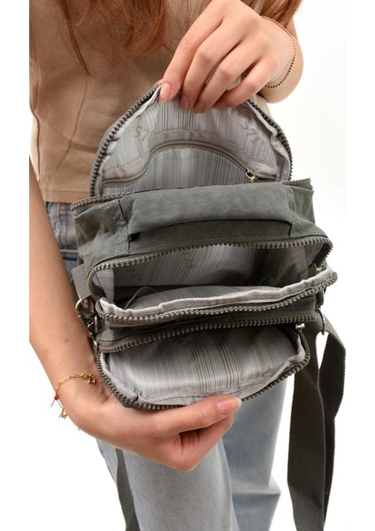 Unisex (Bay-Kadın) Ķüçük Boy Çapraz Askılı El Çantası (Evrak, Telefonluk , gündelik) Gri (Model: 571-7E) fırsatları