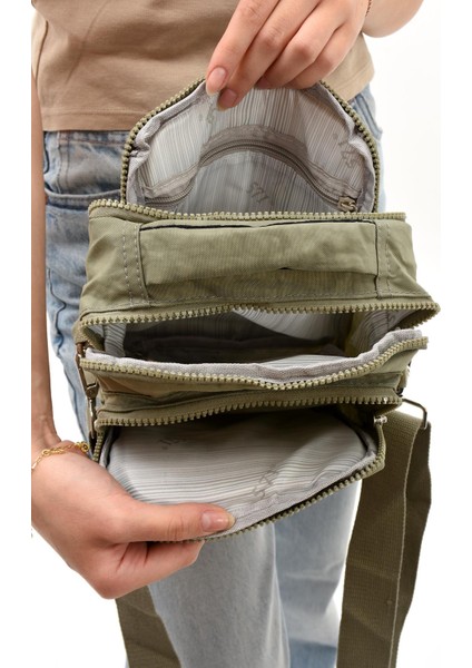 Unisex (Bay-Kadın) Ķüçük Boy Çapraz Askılı El Çantası (Evrak, Telefonluk , gündelik) Vizon (Model: 571-7E) fırsatları