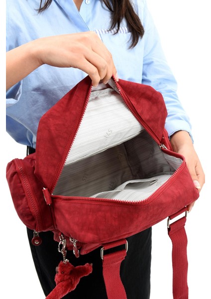 Ultra Hafif Su Geçirmez Çok Cepli Omuz Kol Çantası Kırmızı (Model: 571-5E)