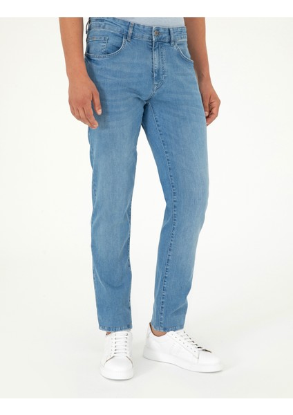 Pierre Cardin Erkek Mavi Straight Fit Jean Pantolon 50285110-VR036