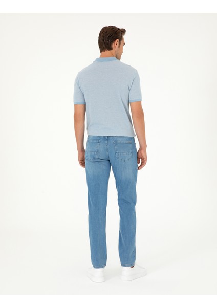 Pierre Cardin Erkek Mavi Straight Fit Jean Pantolon 50285110-VR036