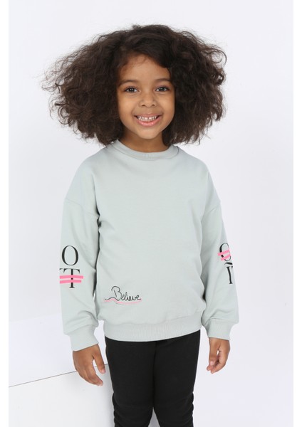 Toontoy Kids Toontoy Kız Bebek Believe Baskılı Sweatshirt