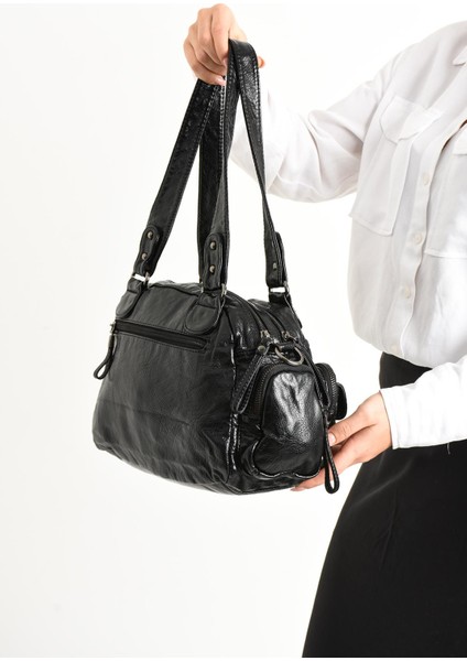 Suni Deri Omuz Çantası Siyah (Model: 571-11-13D) modelleri