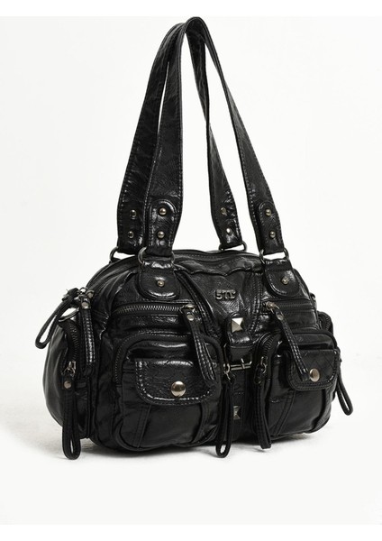 Suni Deri Omuz Çantası Siyah (Model: 571-11-13D) indirimleri