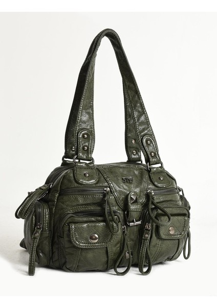 Suni Deri Omuz Çantası Yeşil (Model: 571-11-13D) fırsatları