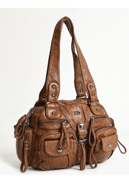 Suni Deri Omuz Çantası Taba (Model: 571-11-13D) indirimleri