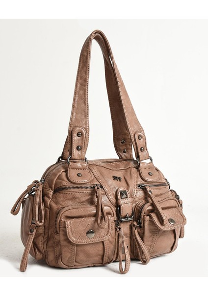 Suni Deri Omuz Çantası Vizon (Model: 571-11-13D) indirimleri