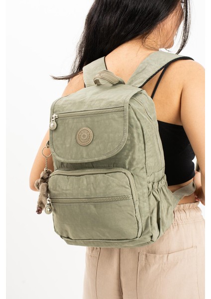 Ultra Hafif Orta Boy Sırt Çantası Çok Cepli Vizon (Model: 571-4A)