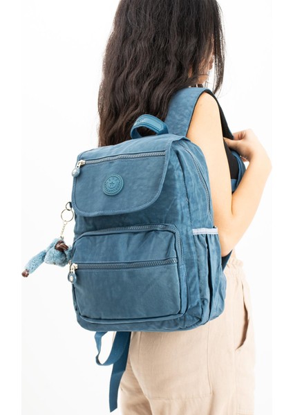 Ultra Hafif Orta Boy Sırt Çantası Çok Cepli Unisex Mavi (Model: 571-4A)