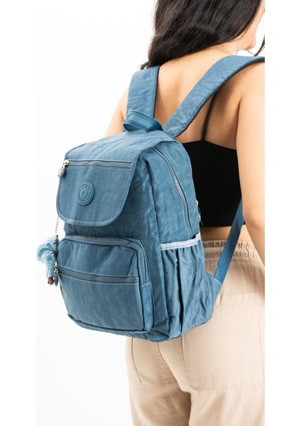 Ultra Hafif Orta Boy Sırt Çantası Çok Cepli Unisex Mavi (Model: 571-4A)