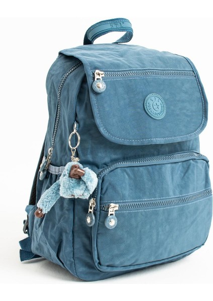 Ultra Hafif Orta Boy Sırt Çantası Çok Cepli Unisex Mavi (Model: 571-4A)