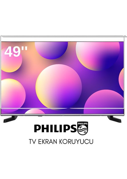 Philips Uyumlu 49" Inç 149 Ekran Tv Koruyucu Kırılmaz Paneli