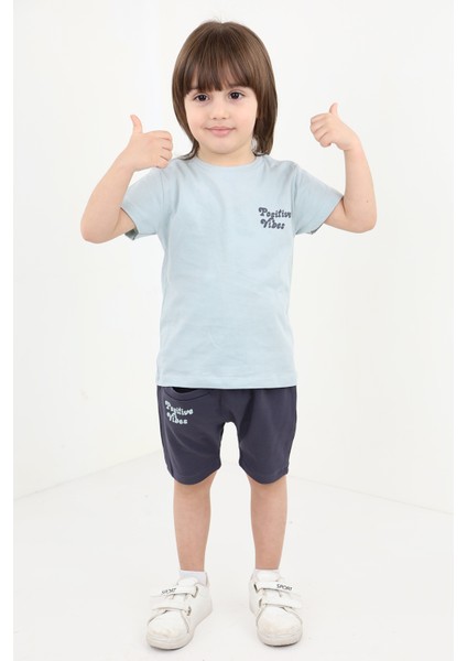 Toontoy Erkek Bebek Baskılı Şortlu Takım