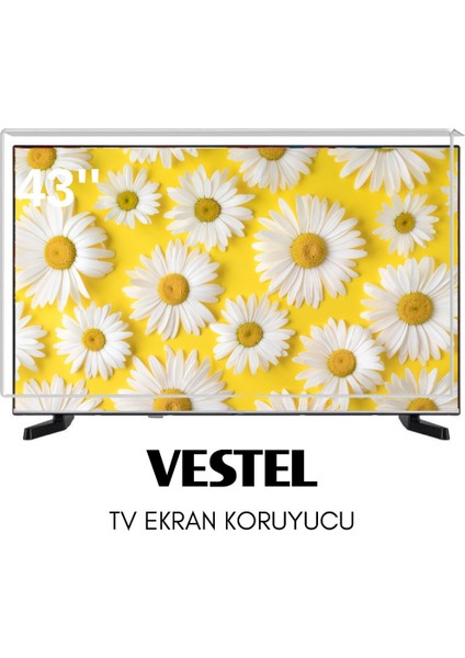 Vestel Uyumlu 43" Inç 143 Ekran Tv Koruyucu Kırılmaz Paneli