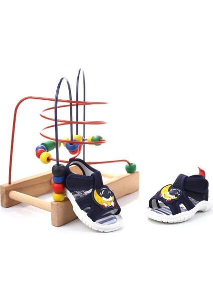 Kids 00202 Yazlık Erkek Bebek Çocuk Sandalet Cırtlı Tekstil Malzeme ile Rahat Tasarım