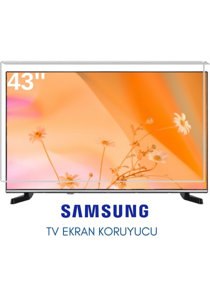 Samsung Uyumlu 43" Inç 143 Ekran Tv Koruyucu Kırılmaz Paneli