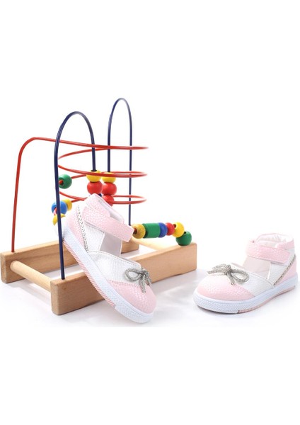 3814 Ortopedik Kız Bebek Ilk Adım Ayakkabı Sandalet