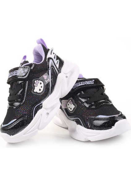 3763 Kız Bebek Filelli Işıklı Hafif Rahat Spor Ayakkabı modelleri