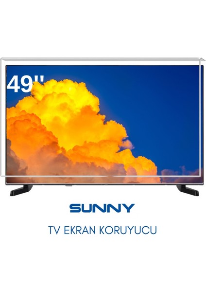Sunny Uyumlu 49" Inç 149 Ekran Tv Koruyucu Kırılmaz Paneli