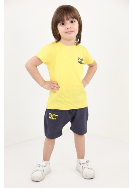 Toontoy Erkek Bebek Baskılı Şortlu Takım