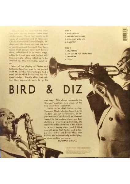 Charlie Parker, Dizzy Gillespie / Bird And Diz - Plak