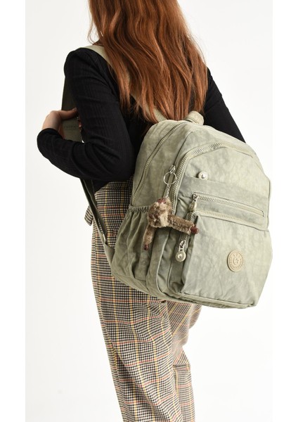 Ultra Hafif Orta Boy Sırt Çantası Çok Cepli Vizon (Model: 571-4B)