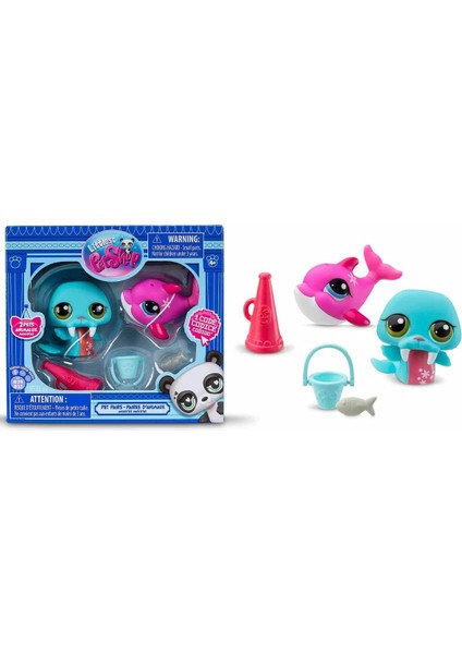 Littlest Pet Shop Minişler 2'li Figür Seti S1 S00005264 29&33 Deniz Aygırı ve Yunus Balığı