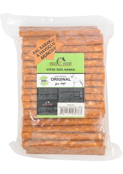 Munchy Çubuk Balkabaklı Havuçlu 12 cm 8 GR*100'LÜ