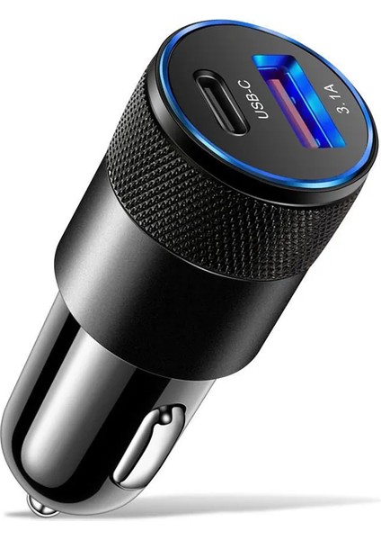 MT1835 20W Qc 4.0 Pd + USB Çıft Gırıs Type C Pd Metal Başlı Araç Sarj Cıhazı