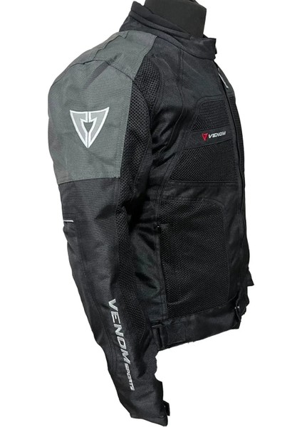 Dynamic 4 Mevsim Siyah Gri Motosiklet Montu