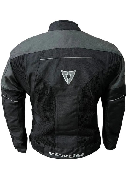 Dynamic 4 Mevsim Siyah Gri Motosiklet Montu