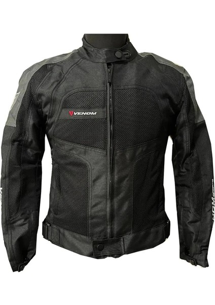 Dynamic 4 Mevsim Siyah Gri Motosiklet Montu