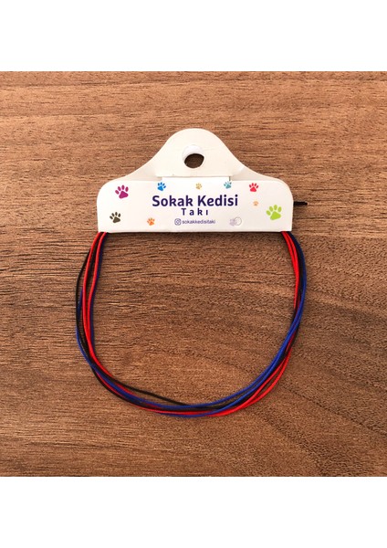 Üçlü Kombin Basic Ip Bileklik (Lacivert-Siyah-Kırmızı)